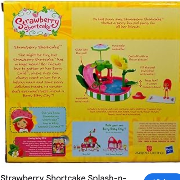 Strawberry Shortcake 🍓💦Splashin Petal Pool Playset 2008 - Picture 14 of 14